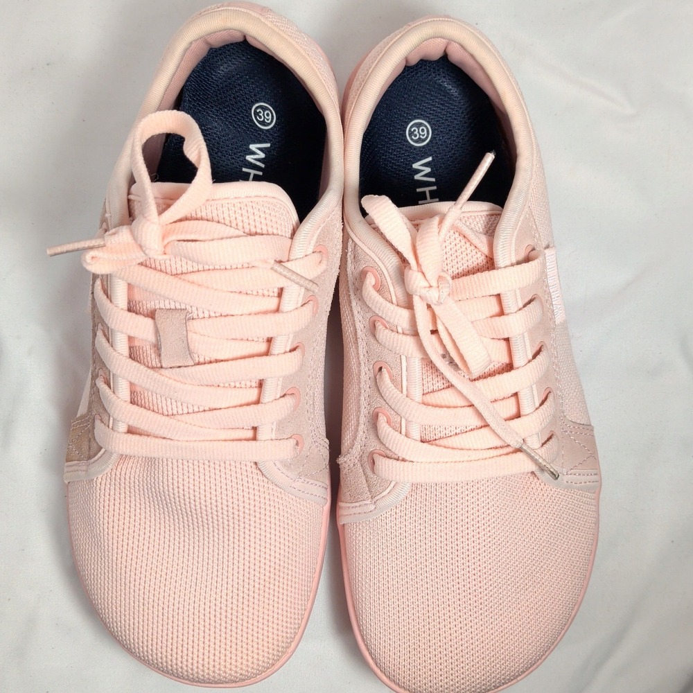 WHITIN Pink Barefoot Sneakers; Minimalist Zero Drop Low Top Shoes - Picture 4 of 5